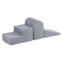 Premium Minkšta Žaidimų Aikštelė PLUSH NEST“, 3 Elementai, Pilkas Kordurojus