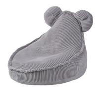 Pliušinis vaikiškas fotelis Huggy Bear (Pilkas velvetas)
