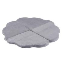 Prabangus Gėlės Formos Žaidimų Kilimas PLUSH NEST (115x115 cm), Pilkas Velvetas