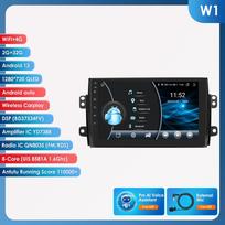 Ossuret Carplay 4G 9'' 6G+128G 2din Android automobilio radijas Suzuki SX4 2006-2013 Fiat Sedici 2005-2014 multimedia vaizdo grotuvui Išmanusis ekranas RDS W1 8Core 2G 32G AI