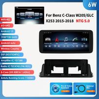 Ossuret 10.25  Carplay Android Auto išmanioji automobilio sistemos radijas Mercedes Benz C-Class W205 NTG 5.0 2015-2018 multimedia GPS ekranui Bluetooth RDS 6W 6G 64G AI