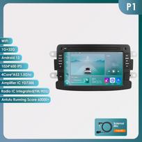 Hizpo Išmanusis RDS 7862 2din Android Automobilinis Radijas Dacia Logan Dokker Duster Sandero Lodgy Renault Captur Symbor Duster Lada Xray 2 Multimedia GPS P1 4Core 1G 32G