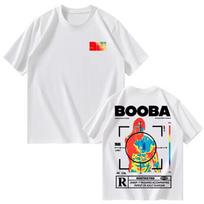 B2O Marškinėliai VyramsMoterims Madingi Medvilniniai BOOBA Spausdinti Trumpomis Rankovėmis Marškinėliai Laisvalaikio Harajuku Gatvės Apranga T-shirt Viršūnės Camiseta Oversize M