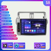 Hizpo 2 Din Carplay 4G-LTE 9 colių, skirtas Toyota Land Cruiser Prado 150 2013–2017 Automobilių radijas Multimedijos Vaizdo grotuvas Navigacija GPS Išmanusis Ekranas DSP S8 8Core 8G 128G AI