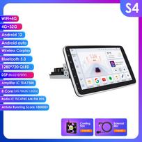 Automobilinis multimedijos grotuvas Hizpo pasukamas 1 DIN Android 13 automobilinis radijas GPS navigacijos grotuvas S4 8Core 4G 32G