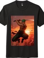 „One Piece Roronoa Zoro“ marškinėliai su raštu | Unisex madingi laisvi trumpomis rankovėmis marškinėliai M