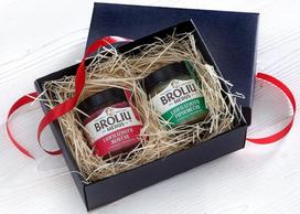 Medaus skanėstų rinkinys BROLIŲ MEDUS, 2 x 200 g (imbieras ir citrina; šaltalankiai)