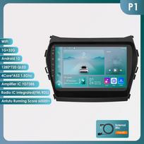 Hizpo Carplay 4G-LTE 2 Din Android 12 Automobilių radijo daugialypės terpės vaizdo grotuvas, skirtas Hyundai Santa Fe 3 2013-2017 IX45 Navigacija Išmanusis RDS GPS Stereo BT P1 4Core 1G 32G