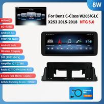 Ossuret 10.25  Carplay Android Auto išmanioji automobilio sistemos radijas Mercedes Benz C-Class W205 NTG 5.0 2015-2018 multimedia GPS ekranui Bluetooth RDS 8W 8G 128G