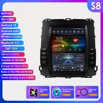 Carplay 4G 9.7 Tesla stiliaus ekranas Android 13 automobilio radijas, skirtas Toyota Land Cruiser Prado 120 2002–2009 Lexus GX470 intelektualaus ekrano daugialypės terpės vaizdo įrašas S8 8Core 8G 128G AI