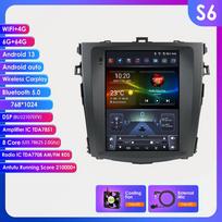 Hizpo Carplay 4G 9,7 colio Tesla Style 2Din Android 13 automobilio radijas, skirtas Toyota Corolla 2006–2013 Intelektualus ekranas Multimedijos vaizdo grotuvas Nav GPS stereo S6 8Core 6G 64G