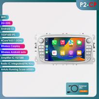Ossuret 2Din Car Android Multimedia for Ford Focus C S MAX 2008 Mondeo Galaxy Transit connect 2010 Player Touch Screen Intelligent Auto Radio Stereo S P2CP 4Core 2G 32G