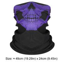 Halloween Ghost Full Face Mask Skull Scary Ghost Skeleton Motorcycle Cycling Headmask for Halloween Cosplay Balaclava Halloween violetinė