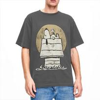 Žemės riešutai Snoopy Woodstock šunų būda spausdinimo marškinėliai vyrams vasariniai trumpomis rankovėmis medvilniniai marškinėliai laisvalaikio Harajuku per dideli unisex viršutiniai drabužiai S