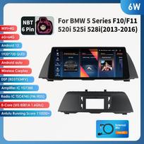 Hizpo 4G LTE 10,25 colio Automobilinė multimedija su DSP palaikymu, Išmanusis Carplay Android Auto BMW 5 serijai F10/F11 520i 525i 528i(2013-2016 m) NBT 6W 6G 64G