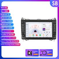 Hizpo 8  Automobilio radijas Mercedes Benz W169 W245 B200 W906 Sprinter W639 Vito, belaidis CarPlay Android Auto 4G DSP RDS 2din DVD, išmanusis ekranas S8 8Core 8G 128G