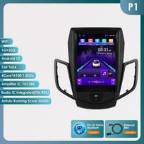 9,7 colių QLED ekranas 2 din Android automobilio radijo daugialypės terpės vaizdo grotuvas, skirtas Ford Fiesta 2009–2017 GPS Navi Carplay Auto 4G LTE RDS AI išmanusis ekranas P1 4Core 1G 32G AI