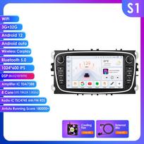 HIZPO Ford/Focus/S-Max/Mondeo 9/GalaxyC-Max Automobilio Radijas Multimedia Vaizdo Grotuvas Navigacija GPS Išmanusis Android 13 BE DVD 2din 2 din 2.5D USB B S1 8Core 3G 32G