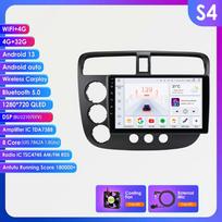 Hizpo Android Carplay Auto Car Radio Multimedia Player for Honda Civic 7 2000-2006 Navigation Autoradio GPS Stereo 2din HeadUnit Intelligent Screen S4 8Core 4G 32G