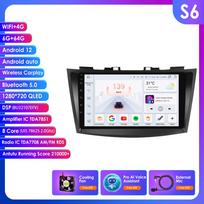 Carplay 4G radijas 2 Din Android 12 automobilių daugialypės terpės grotuvas, skirtas Suzuki Swift 4 2011-2015 GPS navigacija WIFI DSP 9'' 2 din Intelligent Screen AutoRadio S7 8Core 6G 128G AI