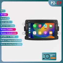 Hizpo Išmanusis RDS 7862 2din Android Automobilinis Radijas Dacia Logan Dokker Duster Sandero Lodgy Renault Captur Symbor Duster Lada Xray 2 Multimedia GPS P2CP 4Core 2G 32G
