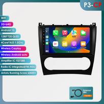 Hizpo 9 colių Carplay 4G 2Din Android 13 automobilių radijas, skirtas Mercedes Benz CLC W203 C-Class C180 C200 CLK200 CLK W209 Intelektualus ekranas vaizdo grotuvas GPS DSP P3CP 4Core 2G 64G