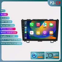 Hizpo Android 13 automobilio radijas, skirtas Honda CR-V 3 RE CRV 2007-2011 Multimedijos vaizdo grotuvas 2 Din Navigacija GPS Carplay 4G galvos blokas išmanusis stereofoninis P2CP 4Core 2G 32G AI