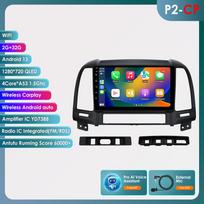 Hizpo 2DIN Android automobilio radijas Hyundai Santa Fe 2 2006 - 2012 m. Automobilio radijas Multimedia Vaizdo grotuvas GPS Navigacija Pagrindinis įrenginys Išmanusis Carplay Auto 4G RDS P2CP 4Core 2G 32G AI