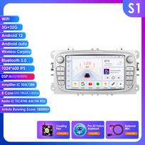 HIZPO Ford/Focus/S-Max/Mondeo 9/GalaxyC-Max Automobilio Radijas Multimedia Vaizdo Grotuvas Navigacija GPS Išmanusis Android 13 BE DVD 2din 2 din 2.5D USB S S1 8Core 3G 32G AI