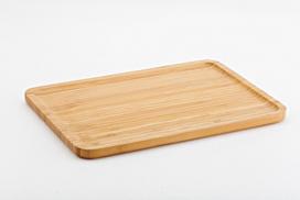 Keturkampis bambukinis padėklas, 12x24x1,5cm