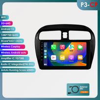Hizpo „Carplay 4G 2Din Android 13“ automobilio radijas, skirtas „Mitsubishi Mirage 2012–2023 Space Star“, skirtas „Dodge Attitude“ daugialypės terpės vaizdo grotuvo išmanusiam ekranui P3CP 4Core 2G 64G