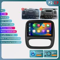 Hizpo 4G AI Balsu valdomas Android Auto Radijas Renault Trafic 3 2014-2021, Opel Vivaro B 2014-2018, Carplay Automobilio Multimedija, Išmanusis Ekranas, GPS 2din P2CP  A 4Core 2G 32G AI