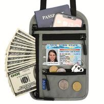 Kelioninė piniginė su RFID blokavimu,  pilka