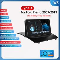 Ossuret 2din Android Autoradio for Ford Fiesta 2009 - 2017 Car Radio Multimedia Video Player GPS Navigation HeadUnit Carplay 4G WIFI Intelligent DVR W5  AB 8Core 4G 64G
