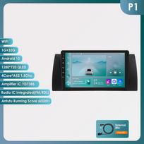 Hizpo For BMW X5 E39 E53 1999-2006 M5 Automobilio radijas Multimedijos vaizdo grotuvas Navigacija GPS Android 13 Stereo WIFI FM AM RDS OBD2 SWC Carplay Grotuvas GPS P1 4Core 1G 32G
