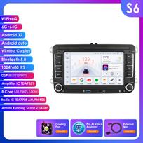 Hizpo 2Din Android automobilio radijas Volkswagen Golf 5 6 Polo Passat B6 B7 CC Skoda Jetta Universaliam Multimedia Carplay Wifi GPS Išmaniajai Navigacijai S6 8Core 6G 64G AI