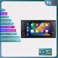 Ossuret  Carplay 4G BT Intelligent 2din Android 13 Car Radio Multimedia Video Player for VW Volkswagen Touareg 2004 - 2011 Transporter Navigation GPS P2CP 4Core 2G 32G
