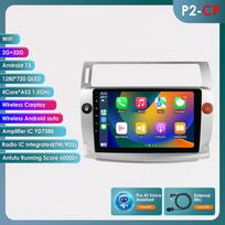Ossuret Išmanusis automobilio radijas Android Citroen C4 C Triomphe C Quatre 2004-2009 m. Carplay Automobilio stereo sistema Multimedia Vaizdo grotuvas GPS 2din 7862 Garso P2CP 4Core 2G 32G AI