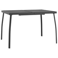 vidaXL Sodo stalas, antracito, 110x80x72cm, plienas, tinklelis