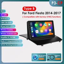 Hizpo 2din Android automobilinis radijas Ford Fiesta 2009 - 2017 automobiliui, multimedijos vaizdo grotuvas, GPS navigacija, pagrindinis įrenginys, CarPlay, 4G, WIFI, išmanusis DVR, DSP P3CP C 4Core 2G 64G AI