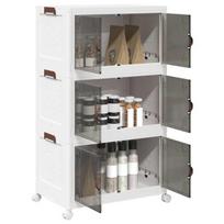 Sukraunama daiktadėžė su ratukais, 75 l, 64x39,5x110,5 cm