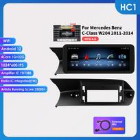 Ossuret 10.25  Carplay Android 13 Automobilio radijas Bluetooth Mercedes Benz W204/S204 C-klasei NTG 4.0 4.5 2008-2014 automobilio išmaniosios sistemos multimedija HC1 1G 32G