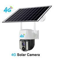 4G Sim Solar Camera Lauko belaidė IP kamera Mažai maitinama baterija PIR judesio aptikimas vandeniui atsparus CCTV namų saugumo apsauga 4G Camera