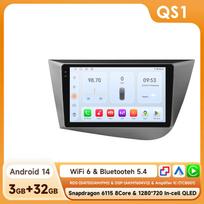 Hizpo Snapdragon 6115 Išmanusis automobilio radijas Seat Leon MK2 2005-2012 m. Išmaniosios sistemos Carplay GPS Navigacija Stereo Android Auto 2din BT 4G QS1 8Core 3G 32G