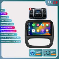 Ossuret 4G AI balso Android Auto radijas Renault Trafic 3 2014-2021 Opel Vivaro B 2014-2018 Carplay Automobilio multimedija Išmanusis ekranas GPS 2DIN P3CP B 4Core 2G 64G AI