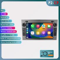 Hizpo Android 14 Automobilio radijas DSP Belaidis Carplay Auto Opel Astra H J 2004 Vectra Vauxhall Antara Zafira Corsa C D Vivaro Meriva Veda G P2CP 4Core 2G 32G