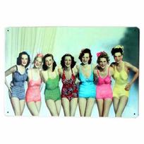 Sexy Girls Europe Beauties Poster Metal Iron Sign Art Paintings Bar Pub Garage Home Decoration Retro Tin Sign Craft Plate Plaque 20x30cm