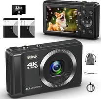 Veiksmo ir laisvalaikio kamera 4K skaitmeninis fotoaparatas 44MP su automatiniu fokusavimu