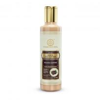 Stiprinantis šampūnas plaukams su juoda kava (210 ml), Juodos kavos plaukų valiklis, Khadi Natural 24.84375