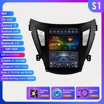 Hizpo Carplay 4G 9.7 Tesla Style Screen 2Din Android 13 Car Radio for Hyundai Elantra Avante I35 2011-2013  Multimedia Video GPS Intelligent Screen S1 8Core 3G 32G AI